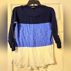 Express color block thin sweater